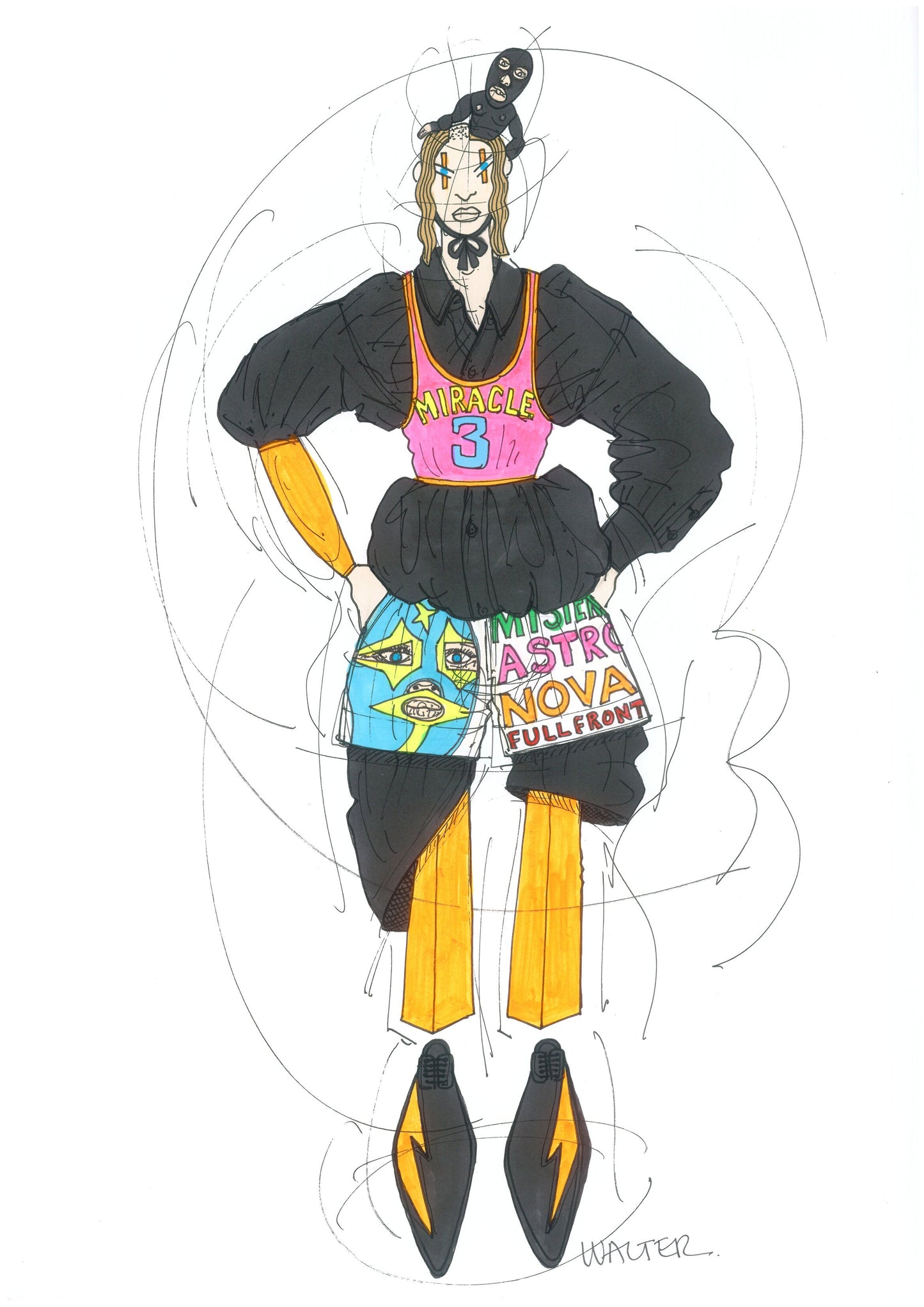 WVB172 - Walter Van Beirendonck - Neon shadow