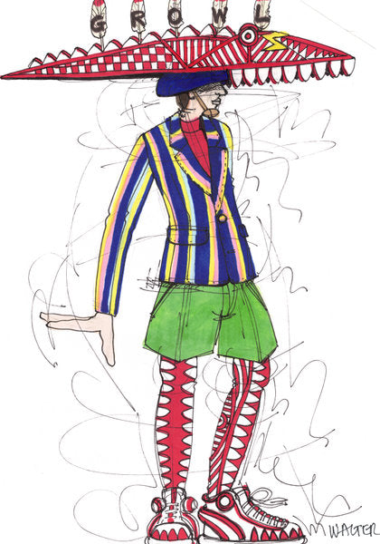 WVB068 - Walter Van Beirendonck - Crossed crocodiles growl