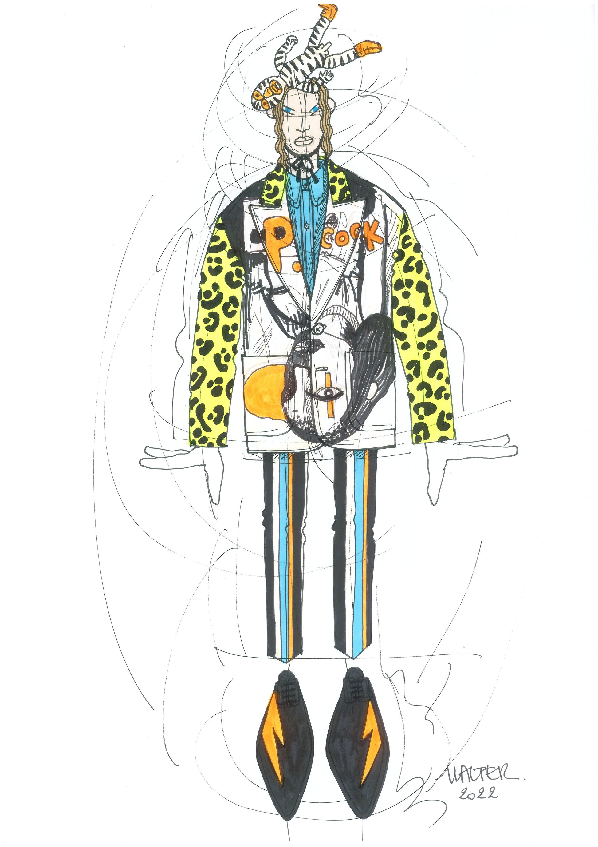 WVB251 - Walter Van Beirendonck - Neon shadow