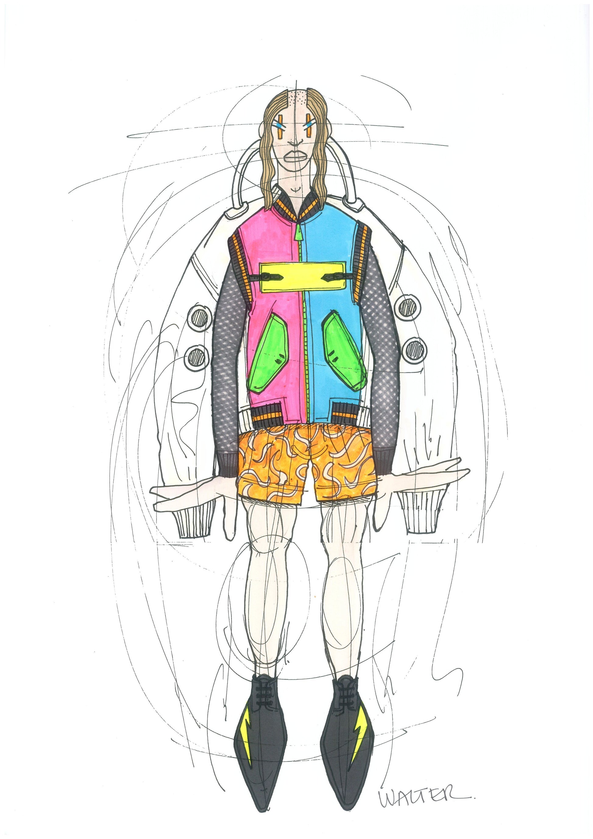 WVB166 - Walter Van Beirendonck - Neon shadow
