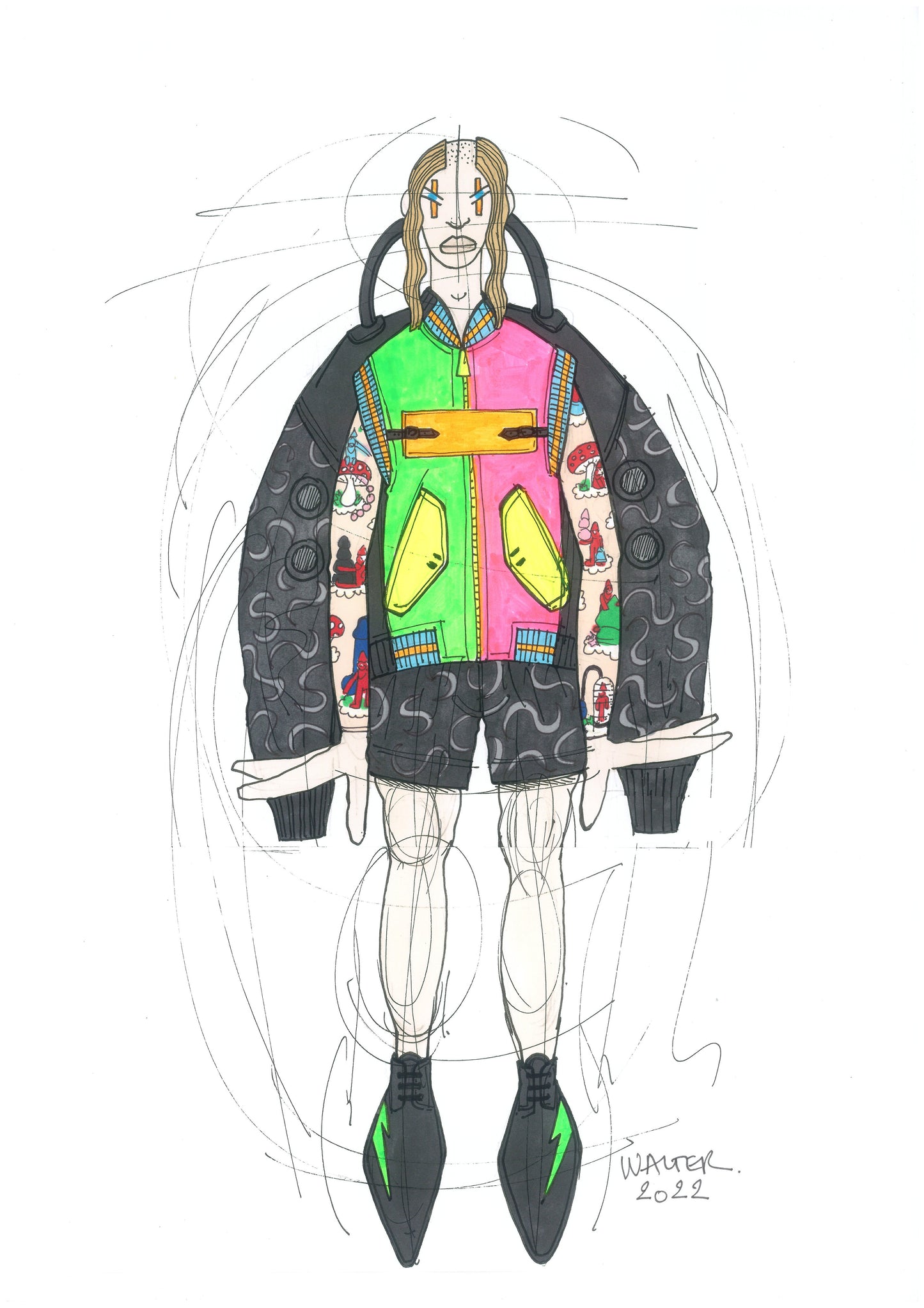 WVB250 - Walter Van Beirendonck - Neon shadow
