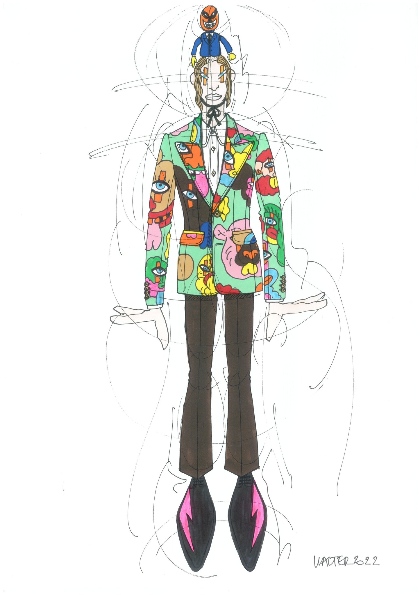 WVB156 - Walter Van Beirendonck - Neon shadow
