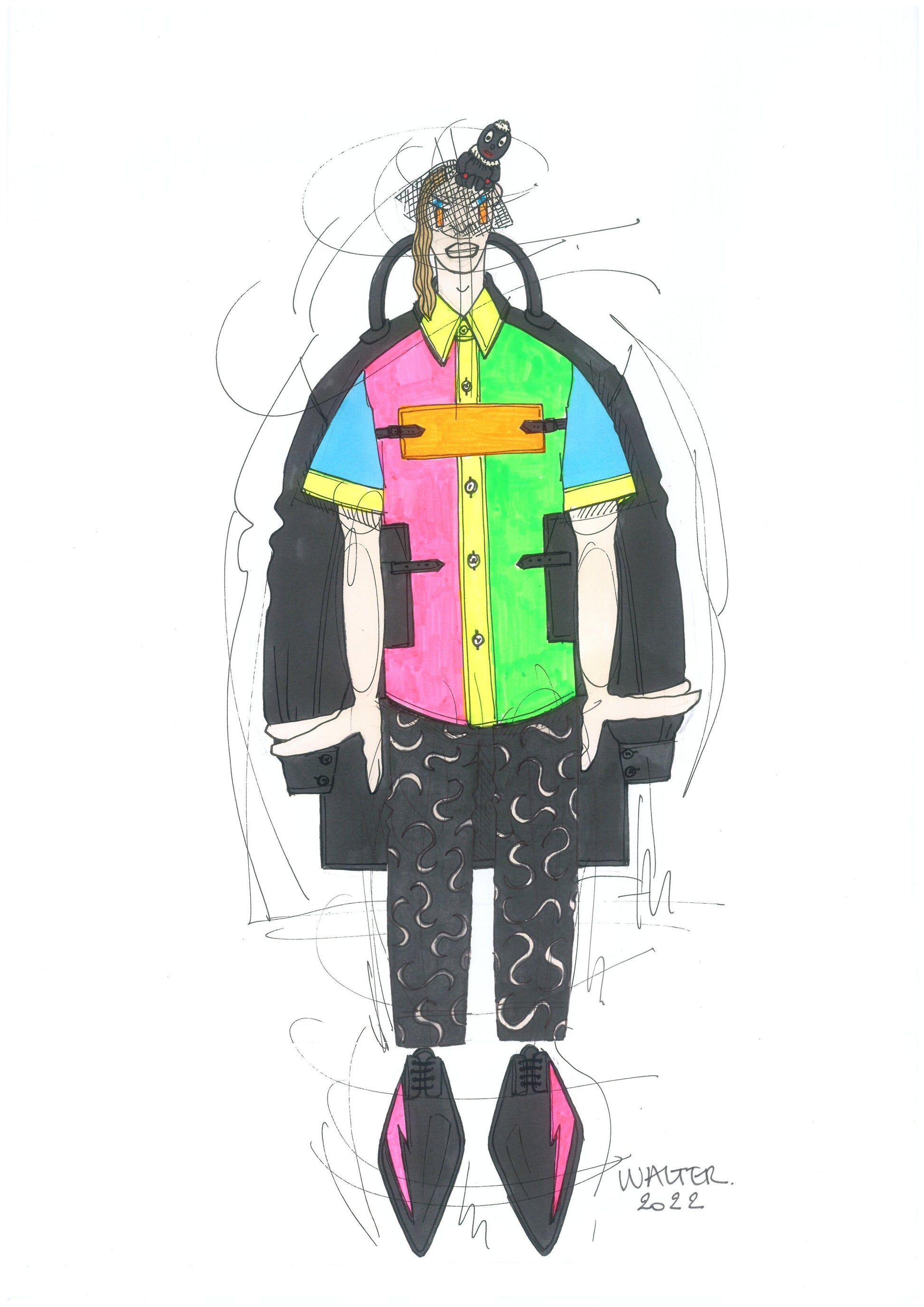 WVB160 - Walter Van Beirendonck - Neon shadow
