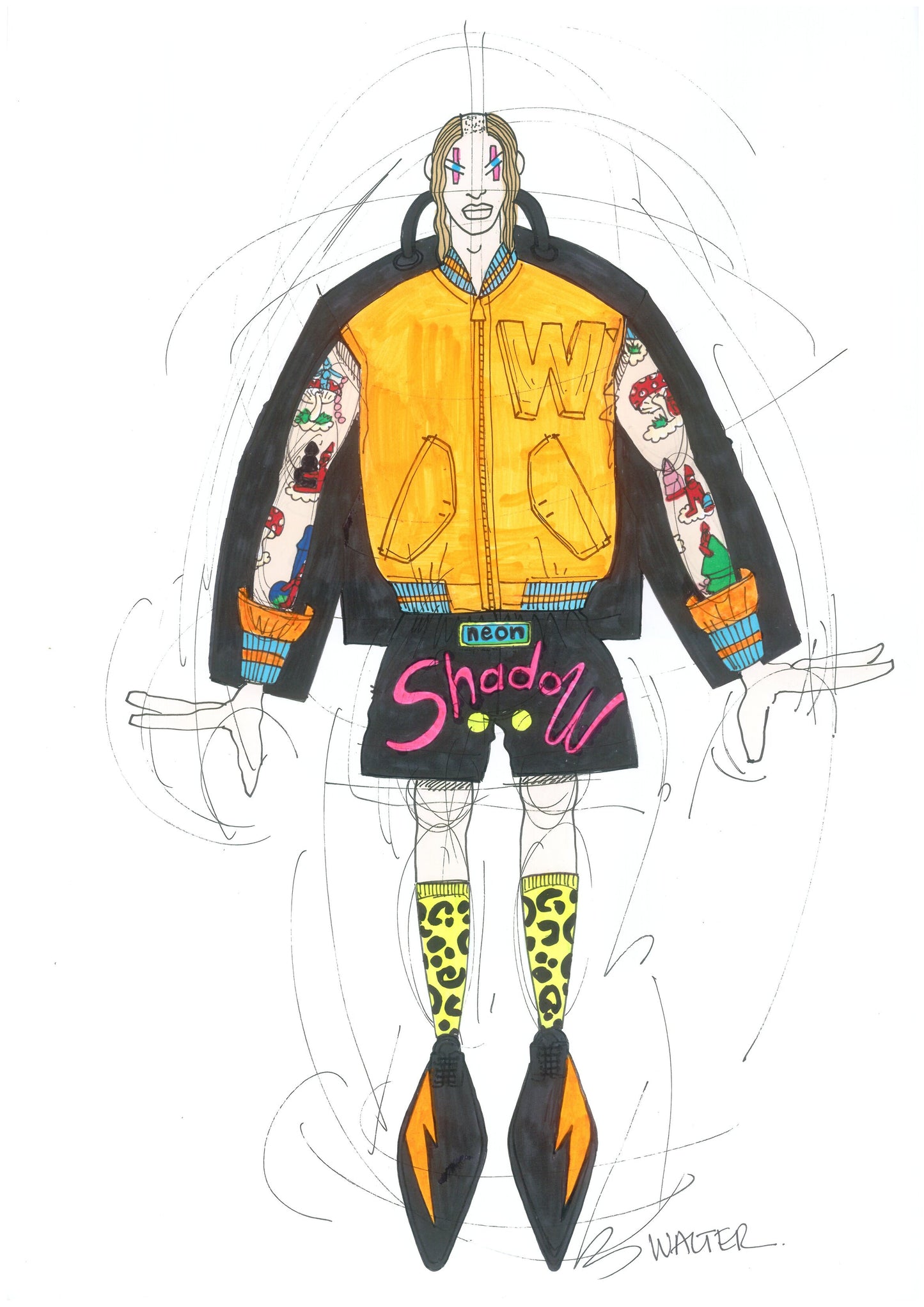 WVB157 - Walter Van Beirendonck - Neon shadow
